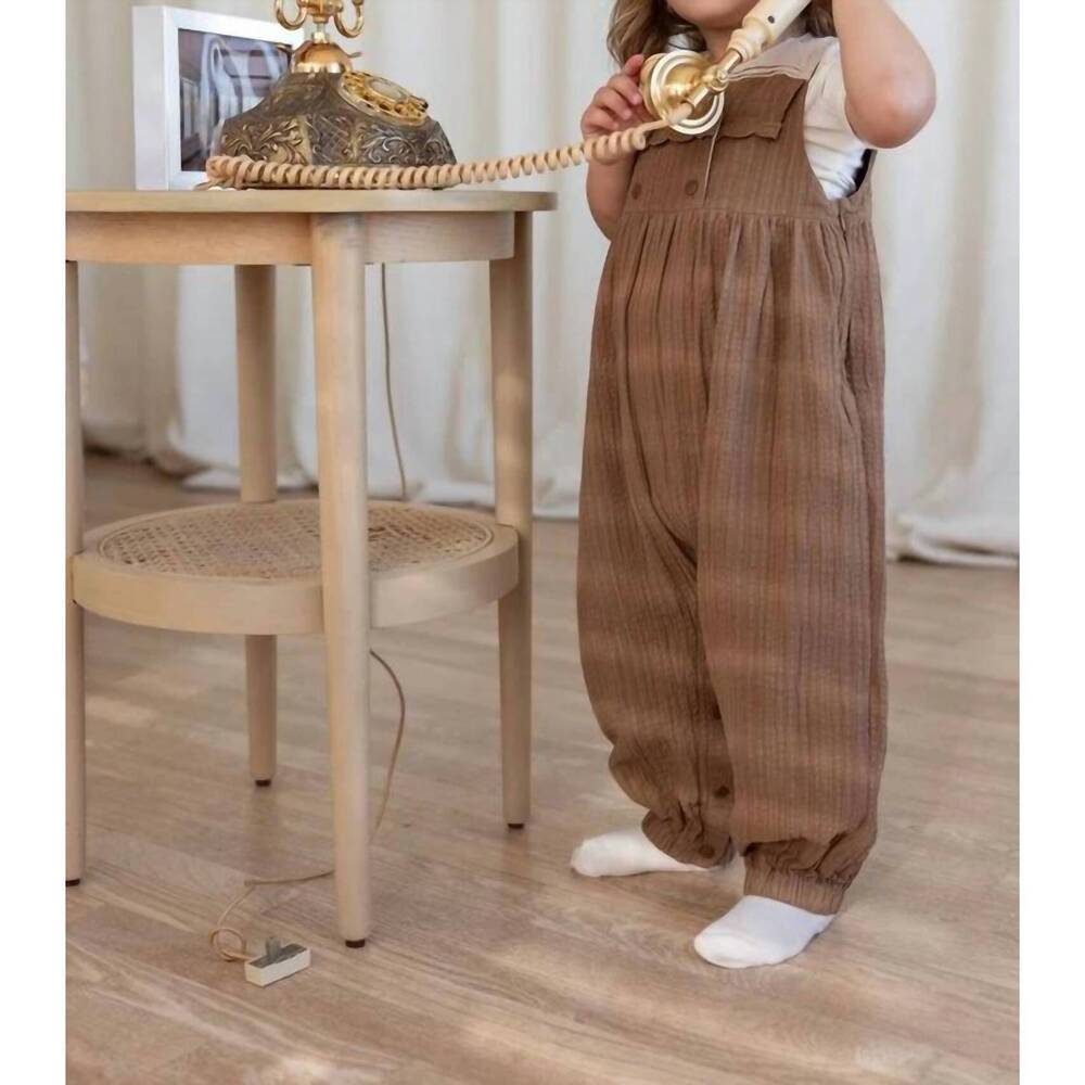 NEW BONJOUR girls sailor collar romper in brown